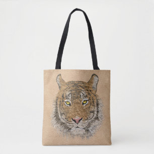 Beige Leder und Tiger