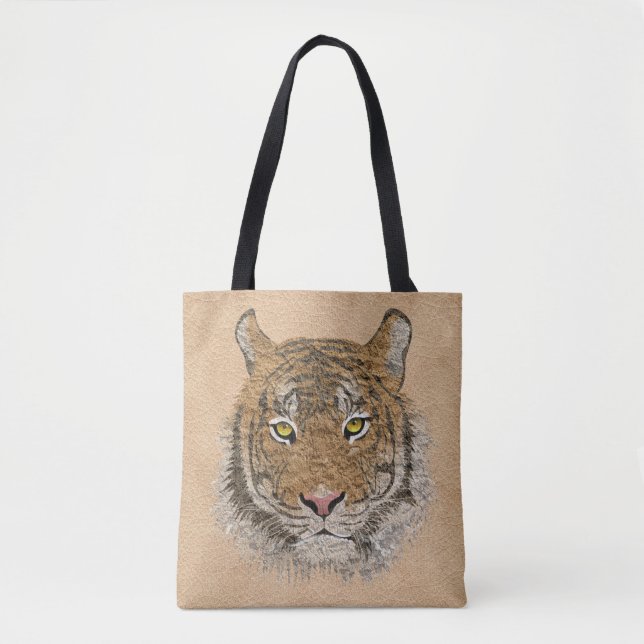 Beige Leder und Tiger (Vorderseite)