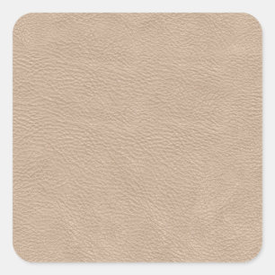 Beige lederne Beschaffenheit TANs Quadratischer Aufkleber