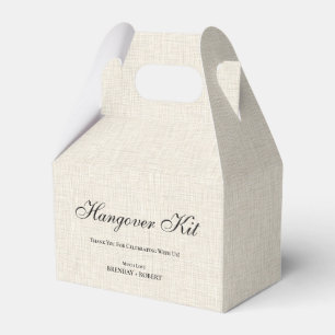 Beige Leinen Simple Script Kater-Erholungskit Geschenkschachtel