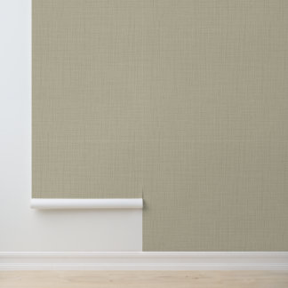 Beige Leinenstruktur solide Farbe Tapete