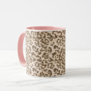Beige Leoparden  Tasse