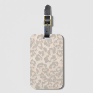 Beige Leopardendrucke. Gepäckanhänger