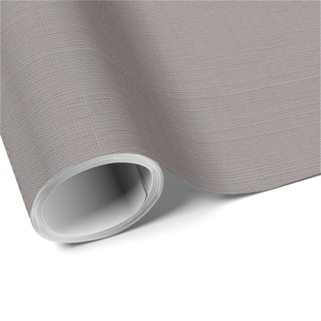 Beige Linen Eisen Textur Einfache elegante Monogra Geschenkpapier (Rolleneckpunkt)