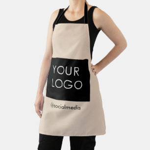 Beige Logos für moderne Berufliche Unternehmen Schürze