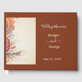 beige Makrame-Hochzeit Gästebuch