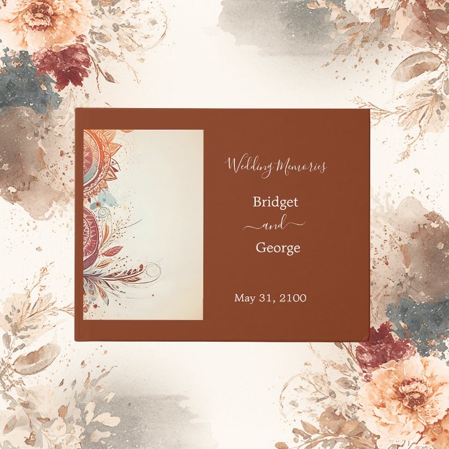 beige Makrame-Hochzeit Gästebuch (Von Creator hochgeladen)