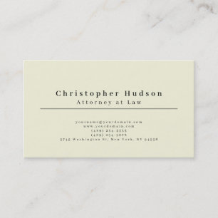 Beige & Mandel einfaches minimalistisches Design Visitenkarte