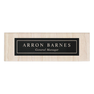 Beige Marble Mitarbeiter Magnetname Tag Namenschild