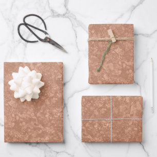 Beige Marble Terrazzo Texture Geschenkpapier Set