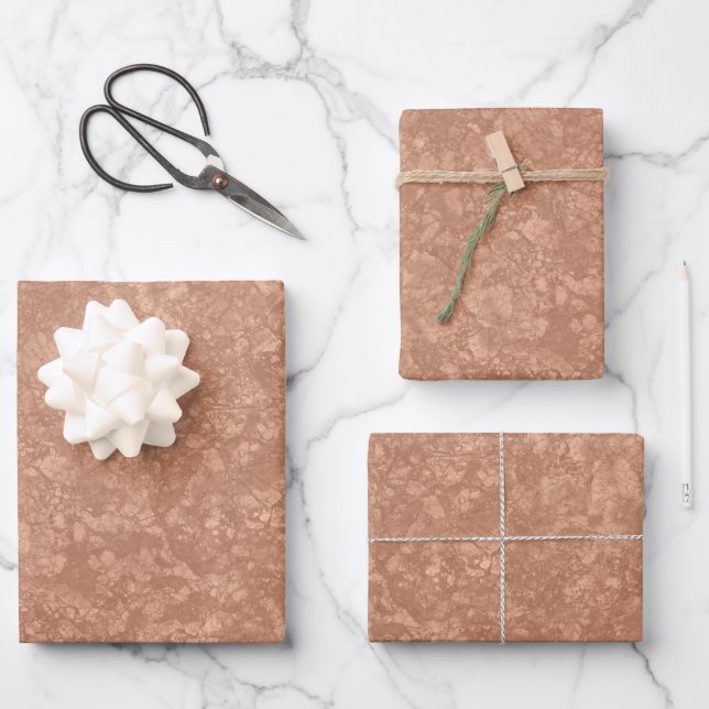Beige Marble Terrazzo Texture Geschenkpapier Set (Vorderseite)