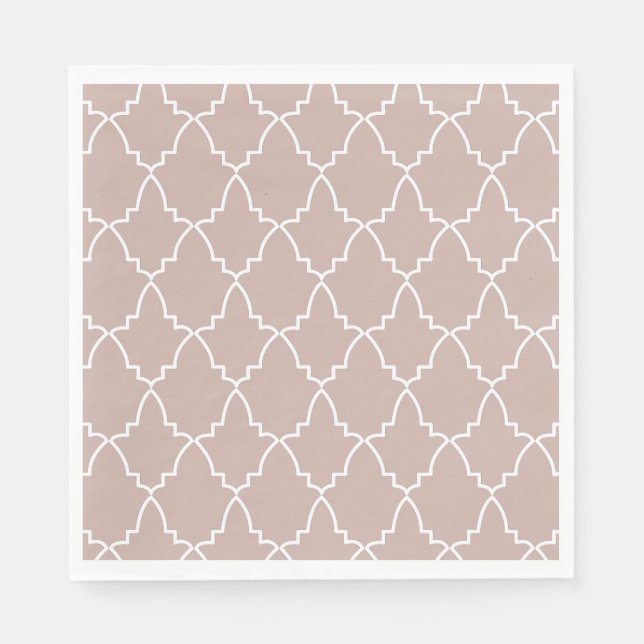 Beige marokkanische Gittermuster Serviette (Vorderseite)