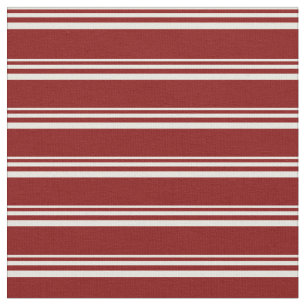 Beige & Maroon Colored Lines Stoff