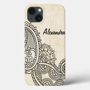 Beige Mehndi Motif iPad Mini Fall Case-Mate iPhone Hülle