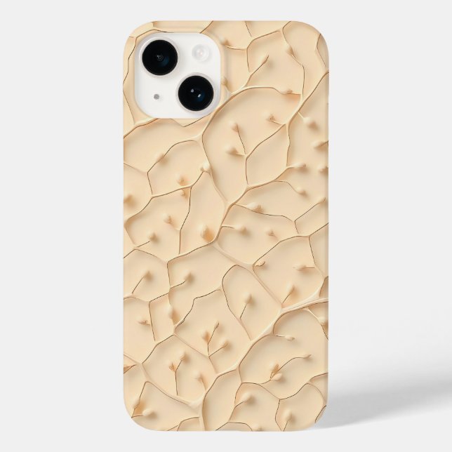 Beige Minimalist Chic iPhone Case Design (Rückseite)