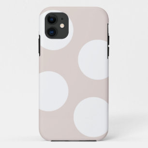 Beige mit großen weißen Punkten Case-Mate iPhone Hülle