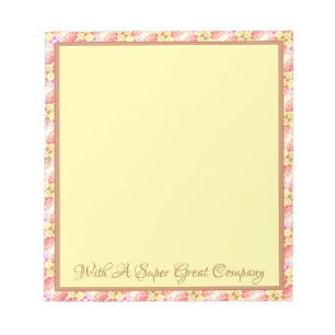 Beige mit rosa und sanft gelb notizblock