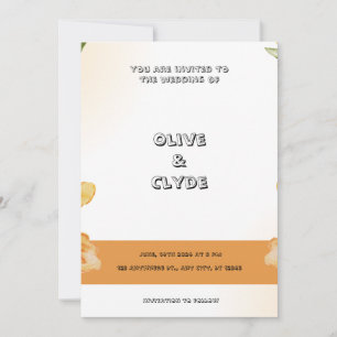 Beige Moca Ästhetische Minimalistische Hochzeitsei Einladung