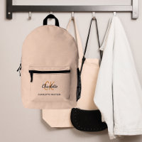 Beige Monogramm-Initialen Name modern