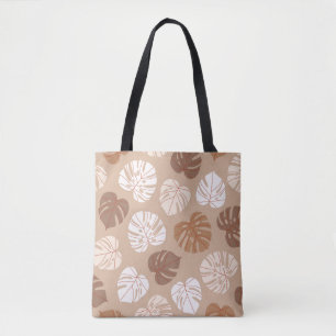 Beige Monstera verlasse nahtloses Muster. Trendy h