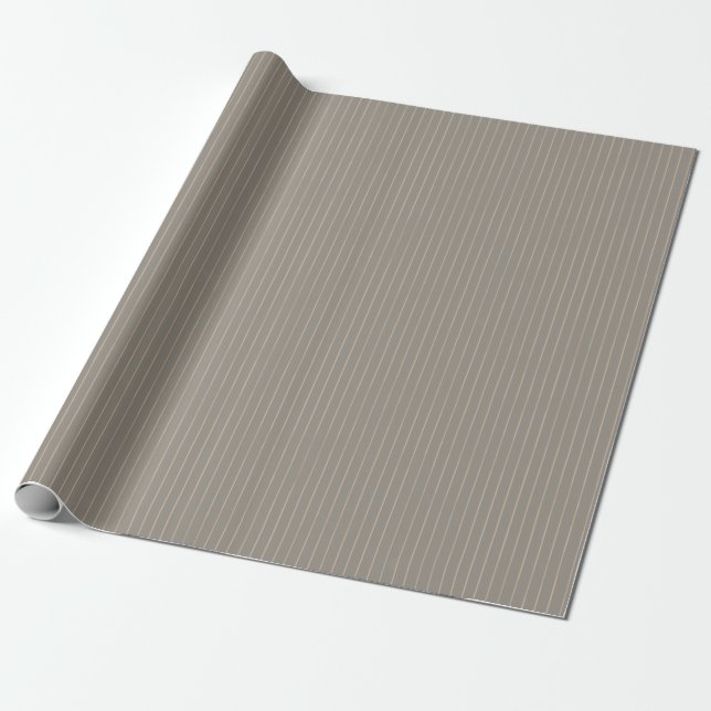 Beige Nadelstreifen Geschenkpapier (Ungerollt)