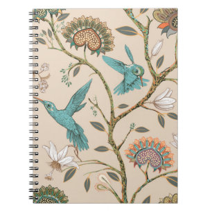 Beige nahtlose Muster mit stilisierten Blume und b Notizblock