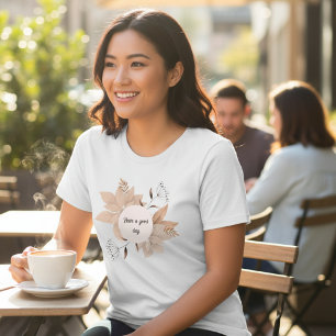 Beige-Natur-Blätter   HABEN SIE EINEN GUTEN TAG   Tri-Blend Shirt