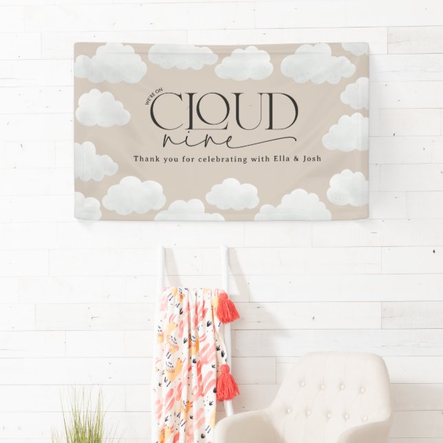 Beige natürliche Wolke neun Duschen moderne stilvo Banner (Insitu)