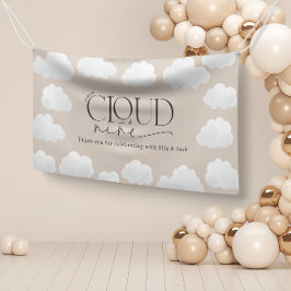 Beige natürliche Wolke neun Duschen moderne stilvo Banner