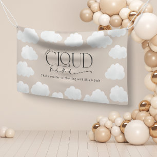 Beige natürliche Wolke neun Duschen moderne stilvo Banner