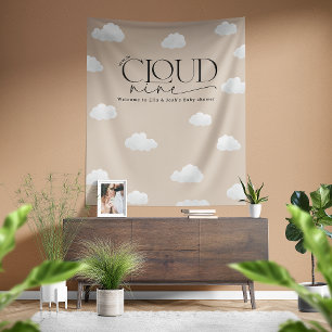 Beige natürliche Wolke neun Duschen moderne stilvo Wandteppich