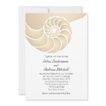 Beige Nautilus Muschel Beach Wedding