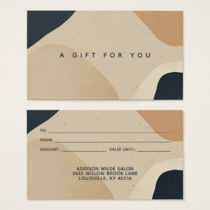 Beige Navy Blue Moderne Abstrakte Formen Geschenkk