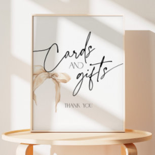 Beige neutrale Bugkarten und Geschenke Sockelschild