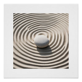 Beige neutrale Sand- und Steinfotografie Poster