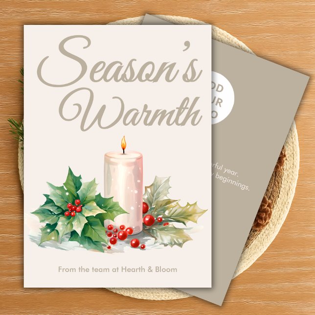 Beige neutrale Urlaubskarte Feiertagskarte (Von Creator hochgeladen)