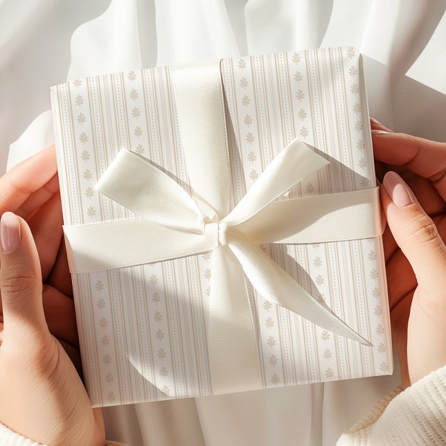 Beige neutrales Farbmuster-Wrap-Papier Geschenkpapier (Von Creator hochgeladen)