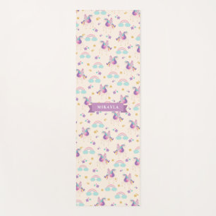 Beige  Niedlich Rainbow Unicorn Muster Kids Yoga M Yogamatte