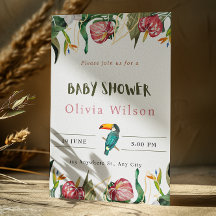 Beige Niedliche Blumendusche Einladung