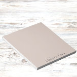 Beige Notizblock<br><div class="desc">Beige Hintergrundfarbe. Personalisieren Sie Ihren Namen und fügen Sie ihn hinzu. Schwarzer Text.</div>