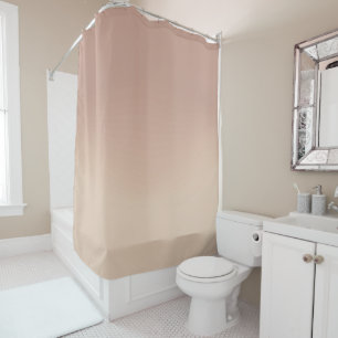Beige Ombre Eleganter Duschvorhang