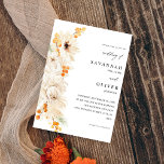 Beige & Orange Blumenzehen Einladung<br><div class="desc">Die Einladung zur Hochzeit beinhaltet orange und beige handgemalte Aquarelltöne. Die natürlichen Beige-Flora machen diese Hochzeitseinladung zu Hochzeiten im Sommer, Hochzeiten am Strand, Hochzeiten im Frühjahr, Hochzeiten im Herbst und Winterhochzeiten zu einem besonderen Erlebnis. Erstellen Sie Ihre Einladung einfach mit unseren Vorlagen. Und Ihre Hochzeitseinladung wird mit beruflichen, hochwertigen Druckern...</div>