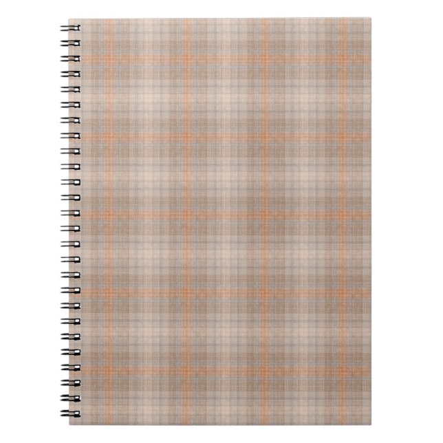 Beige orange kariert notizblock (Vorderseite)