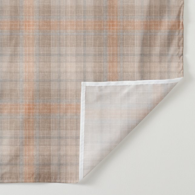 Beige-orange kariert wandteppich (Detail)