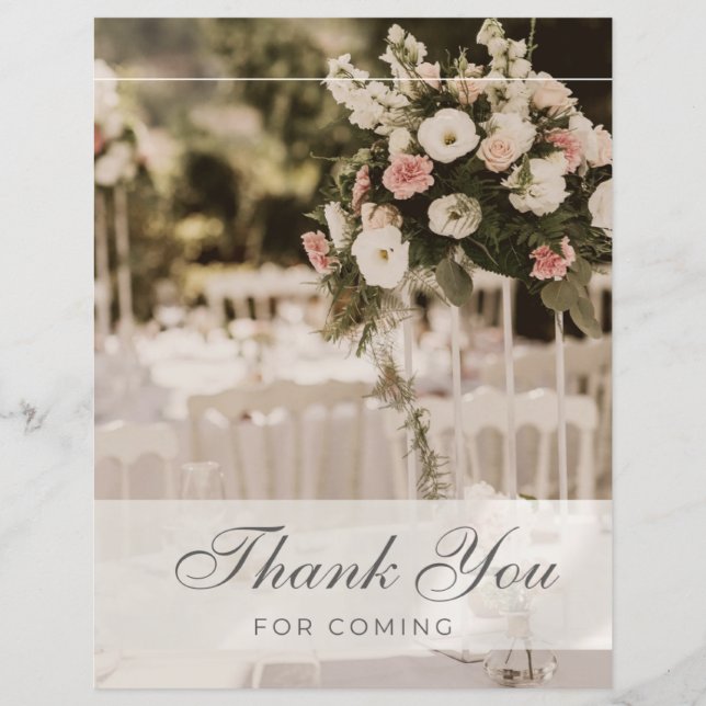 Beige Pastel Elegant Danke Souvenir (Vorderseite)