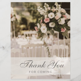 Beige Pastel Elegant Danke Souvenir