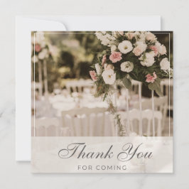 Beige Pastel Elegant Danke Souvenir Einladung