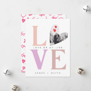 Beige Pastel Valentinstag Feiertagskarte