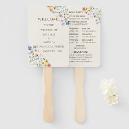 Beige Pastel Wildblume Fächer