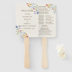 Beige Pastel Wildblume Fächer